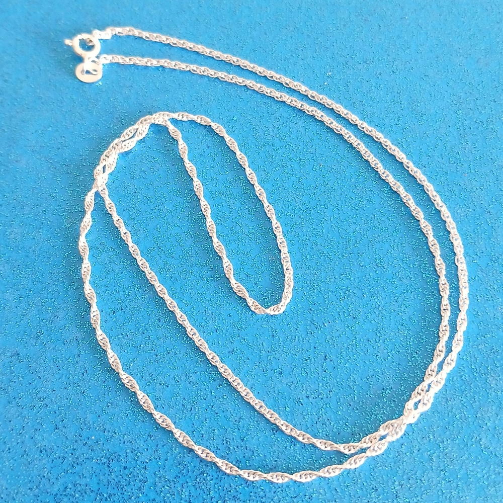Sterling silver necklace chain 22" inches new